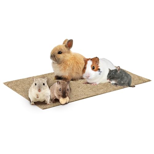 La cordeline 2 Stück Katzenstreumatte, Hanf, Natur, 25 x 40 cm, 1000 g/m², Käfigboden für Nagetiere, Kaninchen, Hamster usw von La cordeline