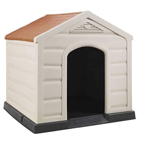 La zappa Hundehütte aus Kunstharz mit aufklappbarem Dach für den Außenbereich (Large) von La zappa