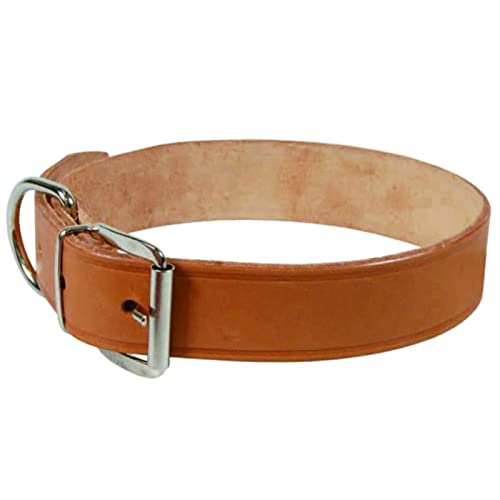 La zappa Lederhalsband für Hunde und Schafe, ungefüttert, mit Metallschnalle (55 cm) von La zappa
