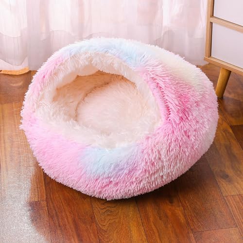 Haustierhütte Winter Warm mit Abdeckung, Haustiermatte Kickproof, in sich geschlossene Steppdecke, Hundehütte, halbgeschlossene, weiche und halbverpackte Katzenhütte Haustierhütte Winter Warm mit Abdeckung, Haustiermatte Kickproof, in sich geschlossene Steppdecke, Hundehütte, halbgeschlossene, weiche und halbverpackte Katzenhütte von LaLiz