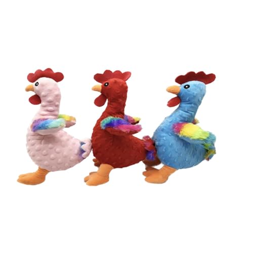 LaLiz Tricolor Hahn Haustierspielzeug Plüsch-Sound Hundespielzeug Spielen mit Sound 2 Spielzeuge 3 Stück LaLiz Tricolor Hahn Haustierspielzeug Plüsch-Sound Hundespielzeug Spielen mit Sound 2 Spielzeuge 3 Stück von LaLiz
