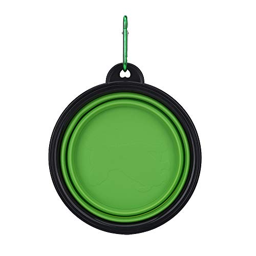 Pet Portable Travel Dog Bowl Folding Black Frame Bowl with Keychain Spot Pet Supplies Großhandel von LaLiz