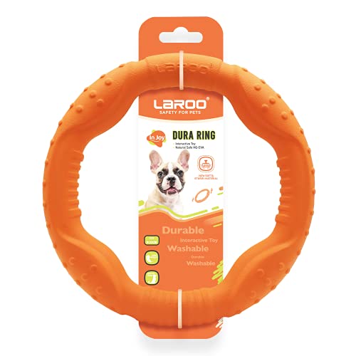 LaRoo Hundefitness Ring,Unzerstörbare Float Hunde Disc Flugscheibe Spielzeug,Sommer Pet Training für Mittel Große und kleine Hunde von LaRoo