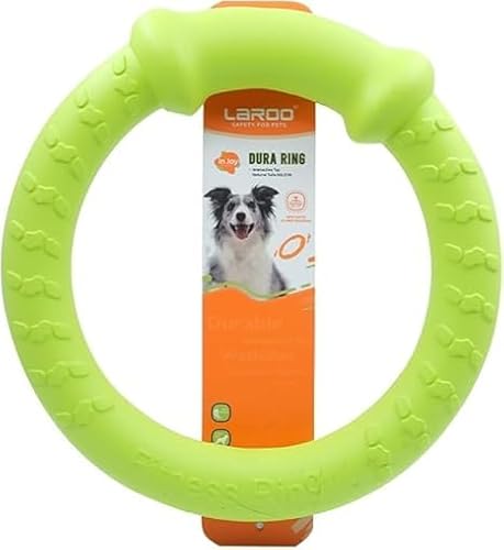 LaRoo Hundespielzeug, verdickende Zahnreinigung, Kau- und Flugscheibe, schwimmendes Poolspielzeug, 27,9 cm, Grün von LaRoo