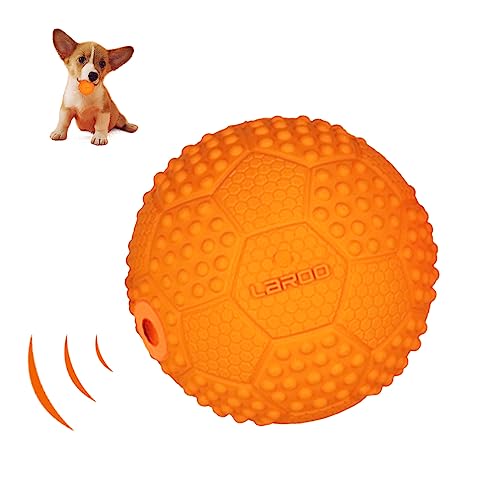 LaRoo Hundespielzeug Hundeball Squeaker, Langlebiges Naturkautschuk Hund Fußball, Quietscher Werfen Hundebälle, Kauspielzeug für Kleine & Große Hunde.… von LaRoo