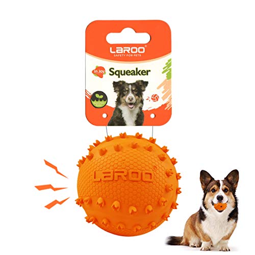 LaRoo Hundespielzeug Hundeball Squeaker, Langlebiges Naturkautschuk Hund Fußball, Quietscher Werfen Hundebälle, Kauspielzeug für Kleine & Große Hunde.… von LaRoo