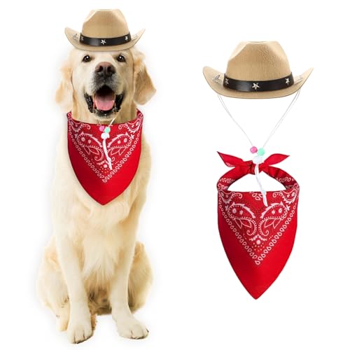 LaVenty Beige Hüte Cowboyhut Bandana Hund Katze Sombrero Welpenhut HundKostüm Cosplay Haustier PartyDekoration LaVenty Beige Hüte Cowboyhut Bandana Hund Katze Sombrero Welpenhut HundKostüm Cosplay Haustier PartyDekoration von LaVenty