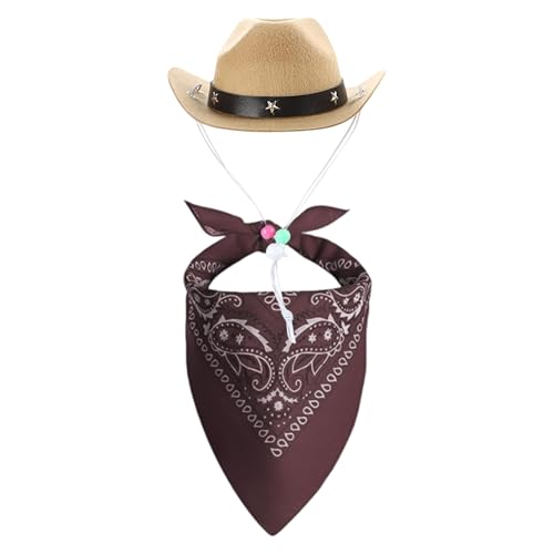 LaVenty Cowboyhut, Katze, Cowboyhut, Haustier-Cowboy-Kostüm, Mini-Cowboyhut für Hunde, Katzen, für Kostüm, Cosplay, Haustier-Party-Dekoration von LaVenty