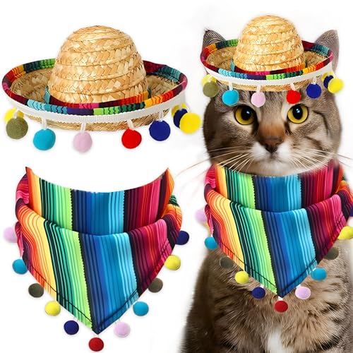 LaVenty Hund Hut Haustier Strohhut Hund Katze Mini Stroh mexikanischen geflochtene Sonnenhut Baumwolle Anpassung für Hunde Welpen Katzen Kätzchen LaVenty Hund Hut Haustier Strohhut Hund Katze Mini Stroh mexikanischen geflochtene Sonnenhut Baumwolle Anpassung für Hunde Welpen Katzen Kätzchen von LaVenty