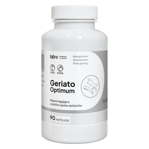 Lab-V Geriato Optimum für ältere Hunde und Katzen – Ergänzungsfuttermittel für Senioren – 90 Kapseln – unterstützt Vitalität und Beweglichkeit – ohne künstliche Zusatzstoffe Lab-V Geriato Optimum für ältere Hunde und Katzen – Ergänzungsfuttermittel für Senioren – 90 Kapseln – unterstützt Vitalität und Beweglichkeit – ohne künstliche Zusatzstoffe von Lab-V