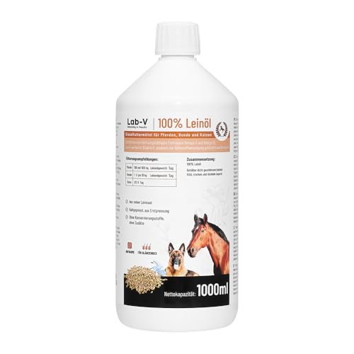 Lab-V Leinöl für Pferde, Hunde und Katzen 1000ml Lab-V Leinöl für Pferde, Hunde und Katzen 1000ml von Lab-V
