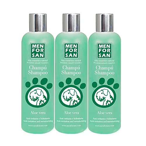 MENFORSAN Aloe Vera Shampoo für Hunde 300ml | Packung mit 3 Einheiten von Menforsan