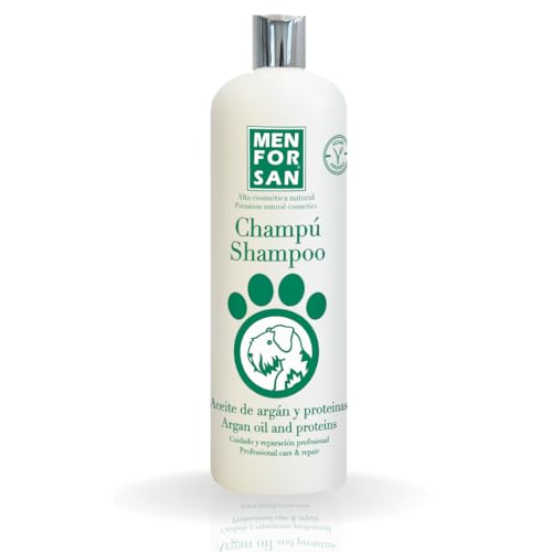 MENFORSAN Hundeshampoo mit Seidenproteinen und Arganöl 1L, revitalisiert das Fell des Haustieres von Menforsan