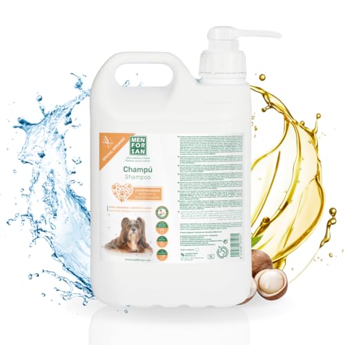 MENFORSAN Macadamiaöl-Shampoo für Hunde, pflegt und glänzt das Fell, entwirrende Wirkung, Anti-Frizz und regenerierende Eigenschaften, Zitrus, 5 l MENFORSAN Macadamiaöl-Shampoo für Hunde, pflegt und glänzt das Fell, entwirrende Wirkung, Anti-Frizz und regenerierende Eigenschaften, Zitrus, 5 l von Menforsan