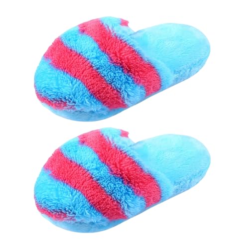 Labriciyon 2 Stück blaue niedliche Haustier-Hausschuhe für Welpen, Hunde, Katzen, Hausschuhe, Geräusch, Haustierspielzeug, Kauspielzeug, quietschende Plüschtiere, Zahnreinigung, Kauspielzeug Labriciyon 2 Stück blaue niedliche Haustier-Hausschuhe für Welpen, Hunde, Katzen, Hausschuhe, Geräusch, Haustierspielzeug, Kauspielzeug, quietschende Plüschtiere, Zahnreinigung, Kauspielzeug von Labriciyon