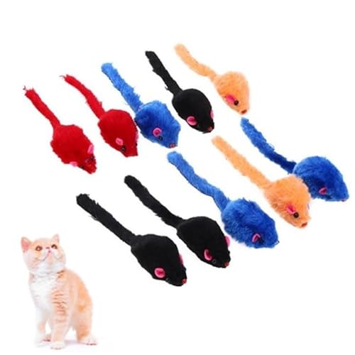Labriciyon Bunte Mini-Katzenspielzeuge, Plüsch-Maus, Spielzeug für Katzen, Kätzchen, schönes und praktisches Mäuse, Tierspielzeug, 10 Stück Labriciyon Bunte Mini-Katzenspielzeuge, Plüsch-Maus, Spielzeug für Katzen, Kätzchen, schönes und praktisches Mäuse, Tierspielzeug, 10 Stück von Labriciyon