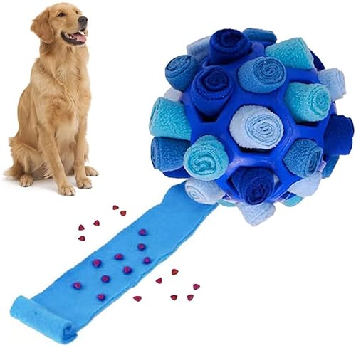 Labstandard Dog Chew and Snuffle Toy 2023 New Snuffle Ball Dog Toy Pet Chew Toy Interactive Dog Puzzle Toys Portable Pet Snuffle Ball Toy Slow Feeder Training for Dogs of Any Breed (E) von Labstandard