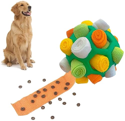 Labstandard Dog Chew and Snuffle Toy 2023 New Snuffle Ball Dog Toy Pet Chew Toy Interactive Dog Puzzle Toys Portable Pet Snuffle Ball Toy Slow Feeder Training for Dogs of Any Breed (G) von Labstandard