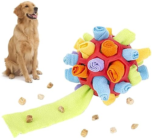 Labstandard Dog Chew and Snuffle Toy 2023 New Snuffle Ball Dog Toy Pet Chew Toy Interactive Dog Puzzle Toys Portable Pet Snuffle Ball Toy Slow Feeder Training for Dogs of Any Breed (B) von Labstandard