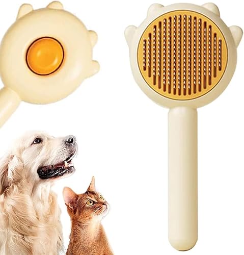 Labstandard Tierhaare Reinigungsbürste Hautfreundliche Katzenbürste Hundebürste für Kurzhaar Langhaar Selbstreinigende Bürste Unterfellbürste Katze mit Anti-Rutsch Griff,One Click Reinigung (Gelb) Labstandard Tierhaare Reinigungsbürste Hautfreundliche Katzenbürste Hundebürste für Kurzhaar Langhaar Selbstreinigende Bürste Unterfellbürste Katze mit Anti-Rutsch Griff,One Click Reinigung (Gelb) von Labstandard