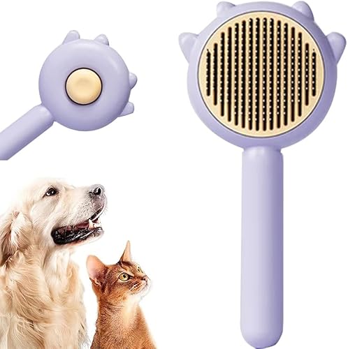 Labstandard Tierhaare Reinigungsbürste Hautfreundliche Katzenbürste Hundebürste für Kurzhaar Langhaar Selbstreinigende Bürste Unterfellbürste Katze mit Anti-Rutsch Griff,One Click Reinigung (Violett) Labstandard Tierhaare Reinigungsbürste Hautfreundliche Katzenbürste Hundebürste für Kurzhaar Langhaar Selbstreinigende Bürste Unterfellbürste Katze mit Anti-Rutsch Griff,One Click Reinigung (Violett) von Labstandard