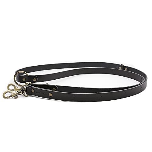 Gurt aus Premium-Leder, Schwarz, doppelt oder mehrere Positionen Gurt aus Premium-Leder, Schwarz, doppelt oder mehrere Positionen von Ladran Gaucho