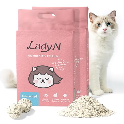 Lady N Granulat-Tofu-Katzenstreu, Mini-Pellett, kompatibel mit automatischer, selbstreinigender Katzentoilette, stark klumpend, ultra-saugfähig, natürliches Streu, geringe Verfolgung, Lady N Granulat-Tofu-Katzenstreu, Mini-Pellett, kompatibel mit automatischer, selbstreinigender Katzentoilette, stark klumpend, ultra-saugfähig, natürliches Streu, geringe Verfolgung, von Lady N