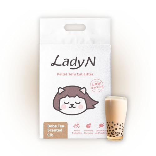 Lady N Pellet Tofu Katzenstreu, Boba-Tee-Duft, stark klumpend, ultra saugfähig, natürliche lebensmittelechte Inhaltsstoffe, staubfrei, geringe Verfolgung, umweltprobiotische Geruchskontrolle Lady N Pellet Tofu Katzenstreu, Boba-Tee-Duft, stark klumpend, ultra saugfähig, natürliche lebensmittelechte Inhaltsstoffe, staubfrei, geringe Verfolgung, umweltprobiotische Geruchskontrolle von Lady N