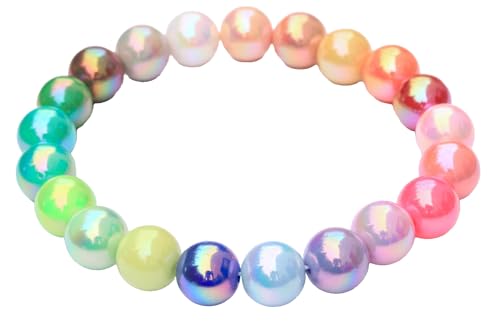 Glänzende Perlenkette für Hunde in Regenbogenfarben: Elastische Halskette in leuchtenden Farben Glänzende Perlenkette für Hunde in Regenbogenfarben: Elastische Halskette in leuchtenden Farben von Ladyville