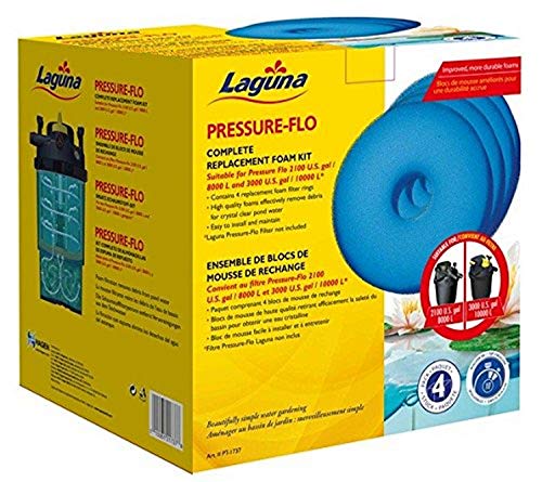 Laguna Ersatz Schaumstofffilter, für den Laguna Pressure-Flo 8000 und 10000, 4er Pack, 26.5 x 26.5 x 24.5 cm von LAGUNA