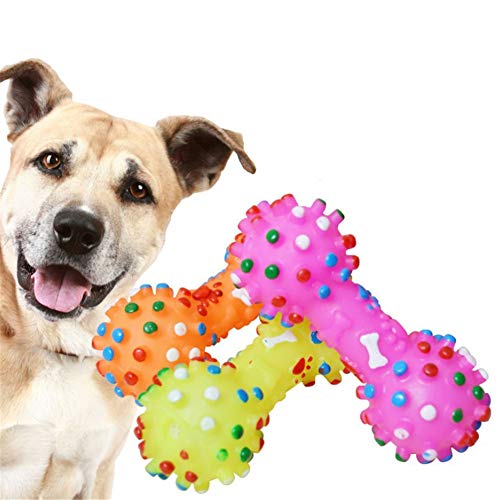 LahAd Hunde Interaktives Spielzeug Hunde Quietschspielzeug Haustierzubehör Pet Kauspielzeug Hundezähne Spielzeug Hundezahnreinigung Spielzeug 11.5cm von LahAd