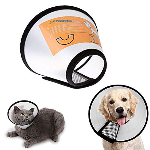 Schutzkragen für Haustiere Hundekragen Bequemer Haustier-Kragen-Kegel Recovery Collar Cone für Hautausschläge Hund Anti Biss Cone #7 von LahAd