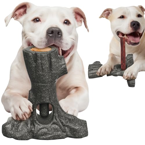 LaiQiuJunA 2-in-1 Bully Stick Halter & Frozen Snack Spielzeug für große Hunde & aggressive Kauer - Reduziert Trennungsangst, langlebig, verhindert Ersticken, BPA-frei LaiQiuJunA 2-in-1 Bully Stick Halter & Frozen Snack Spielzeug für große Hunde & aggressive Kauer - Reduziert Trennungsangst, langlebig, verhindert Ersticken, BPA-frei von LaiQiuJunA