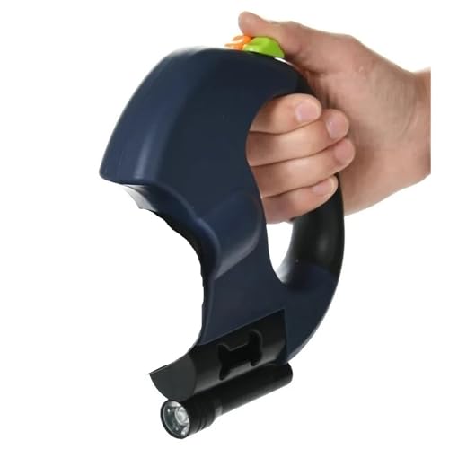 Einziehbare Hundeleine for Kleine Hunde, Reflektierende Doppel-Haustierleine, Le&ad, 360-Grad-Drehgelenk, Kein Verwickeln, Doppelte Hundeleine for Spazierengehen Mit Lichtern(Black) von LaiYN