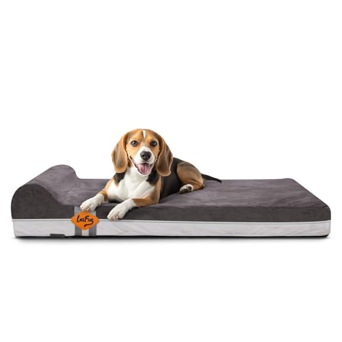 Laifug Orthopädisches Hundebett aus Memory-Schaum, mit Kissen und strapazierfähigem, wasserdichtem Innenfutter, abnehmbarem, waschbarem Bezug, intelligentes Design, Größe M, 86,4 x 55,9 x 15,2 cm, Laifug Orthopädisches Hundebett aus Memory-Schaum, mit Kissen und strapazierfähigem, wasserdichtem Innenfutter, abnehmbarem, waschbarem Bezug, intelligentes Design, Größe M, 86,4 x 55,9 x 15,2 cm, von Laifug