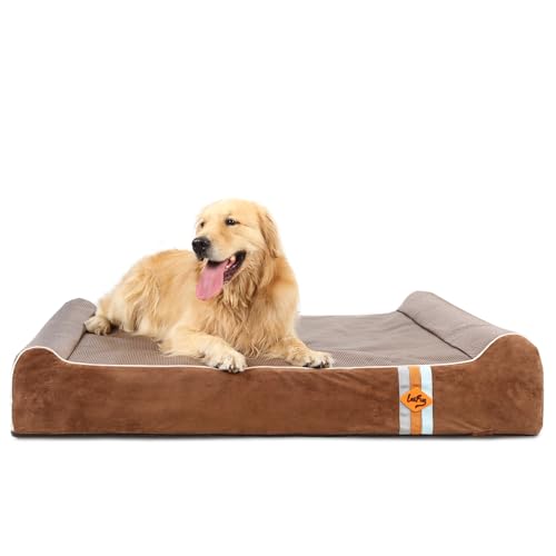 Laifug Orthopädisches Hundebettkissen aus Memory-Schaum, extra groß, 127 x 91,4 x 25,4 cm, braun; strapazierfähiges, wasserdichtes Futter mit abnehmbarem, waschbarem Bezug und intelligentem Design Laifug Orthopädisches Hundebettkissen aus Memory-Schaum, extra groß, 127 x 91,4 x 25,4 cm, braun; strapazierfähiges, wasserdichtes Futter mit abnehmbarem, waschbarem Bezug und intelligentem Design von Laifug