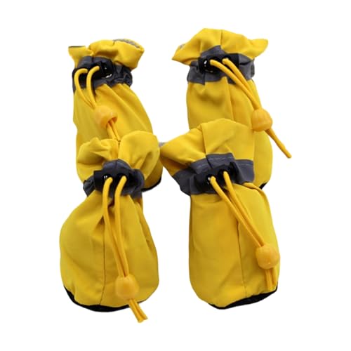 2 Paar Hundesocken Schutzdicke Grip Dogs Füße Bedecken Socken Mit Verstellbarem Kordelkordel Für Outdoor Verhindert Schieber Hundepfotenschutz von Laikoutd
