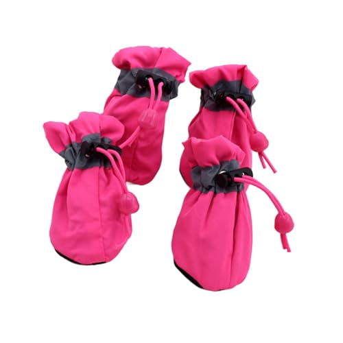 2 Paar Hundesocken Schutzdicke Grip Dogs Füße Bedecken Socken Mit Verstellbarem Kordelkordel Für Outdoor Verhindert Schieber Hundepfotenschutz von Laikoutd