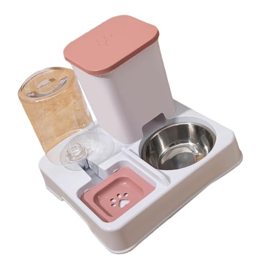 2-in-1 Futterspender für Hunde, transparenter Wasserspender und Futterspender für Haustiere, automatische Bewässerung, großes Fassungsvermögen, Futterzubehör 2-in-1 Futterspender für Hunde, transparenter Wasserspender und Futterspender für Haustiere, automatische Bewässerung, großes Fassungsvermögen, Futterzubehör von Laikoutd