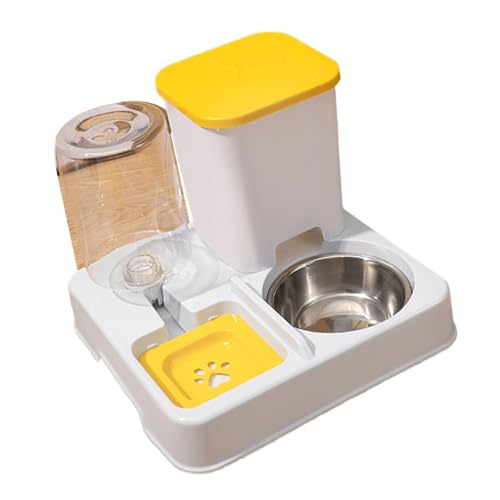 2-in-1 Futterspender für Hunde, transparenter Wasserspender und Futterspender für Haustiere, automatische Bewässerung, großes Fassungsvermögen, Futterzubehör 2-in-1 Futterspender für Hunde, transparenter Wasserspender und Futterspender für Haustiere, automatische Bewässerung, großes Fassungsvermögen, Futterzubehör von Laikoutd