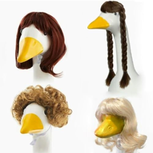 4 Teilige Kreative Gänse Haustier Perücken Set Soft Kopfschmuck Kostüm Für Fotoshootings Easy Wear Party Dress Up Accessoires Waschbares Haustier Kostüm Set von Laikoutd