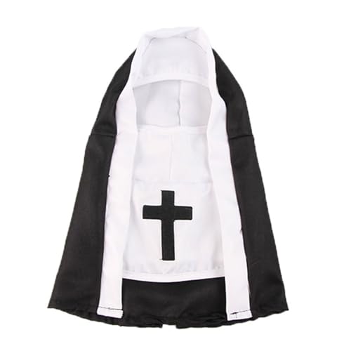 Kreatives Haustierkostüm, Nonnen-Umhang, Kostüm, Halloween, lustiges Outfit für Hunde und Katzen, Cosplay-Outfit, Rollenspiel-Bekleidung Kreatives Haustierkostüm, Nonnen-Umhang, Kostüm, Halloween, lustiges Outfit für Hunde und Katzen, Cosplay-Outfit, Rollenspiel-Bekleidung von Laikoutd