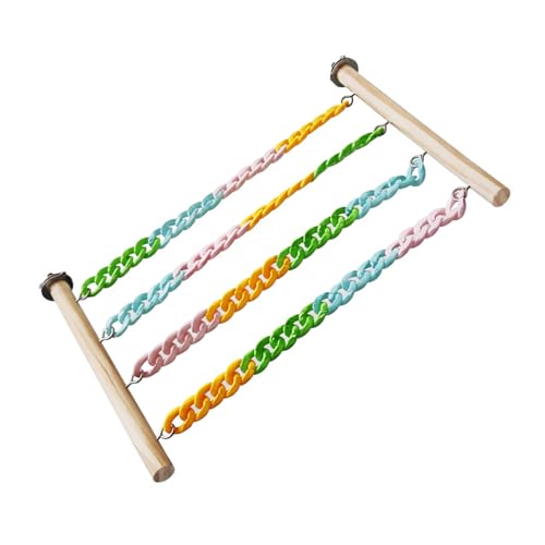 Laikoutd Aktiver Haustier-Kletterständer, kaufester Spielständer mit bunter Kette zum Aufhängen, für Reptilien und Kleintiere Laikoutd Aktiver Haustier-Kletterständer, kaufester Spielständer mit bunter Kette zum Aufhängen, für Reptilien und Kleintiere von Laikoutd