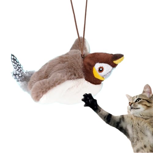Lainiaoly Katzenspielzeug Vogel, Interaktives Katzenspielzeug, Echte Flattern Und Zwitschern, Katzenminze Spielzeug, Intelligenz Aufladbares Katzen Spielzeug Für Katzen Zum Spielen Treten von Lainiaoly