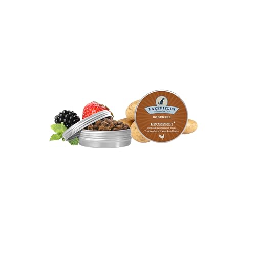Lakefields - Hundeleckerli Trockenfleischstreifen vom Landhuhn, Hundesnack mit 90% Hühnerfleisch, getreidefreie & gesunde Leckerlies, ideal als Trainingsleckerli, schonend gebacken, 1 x 50g von Lakefields
