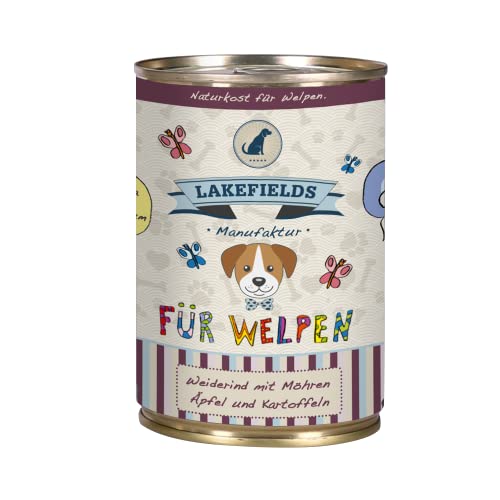 Lakefields Dosenfleisch-Menü Rind für Hundewelpen - Bundle - 6 x 400 g von Lakefields Welpenfutter