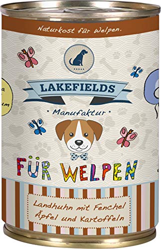 Lakefields Hochwertiges Premium Welpen Hundefutter Huhn (6 x 400 g) von Lakefields