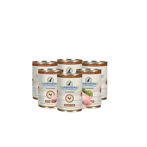 LAKEFIELDS MANUFAKTUR Ergänzungsfutter Huhn PUR für Erwachsene Hunde (6x400g) von Lakefields