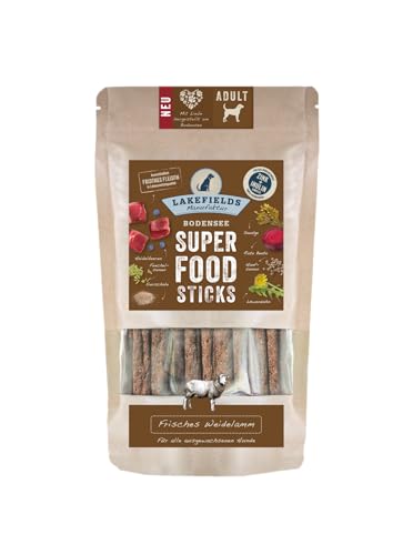 Lakefields - Superfood Sticks - Hunde Leckerlis vom Weidelamm, Hundesnack mit 61% Lammfleisch, getreidefreie & gesunde Leckerlies, ideal als Trainingsleckerli, schonend gebacken, 1 x 130g Lakefields - Superfood Sticks - Hunde Leckerlis vom Weidelamm, Hundesnack mit 61% Lammfleisch, getreidefreie & gesunde Leckerlies, ideal als Trainingsleckerli, schonend gebacken, 1 x 130g von Lakefields