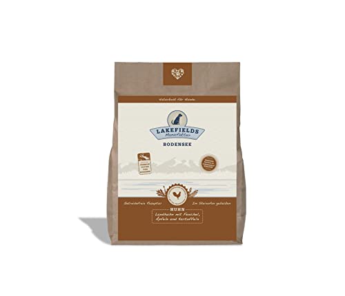 Lakefields - Premium Hundefutter trocken, Huhn 68%, getreidefreies Trockenfutter für Erwachsene Hunde, Alleinfutter mit Hühnerfleisch, Fenchel, Karotten & Kartoffeln, schonend ausgebacken, 1 x 2,5kg von Lakefields